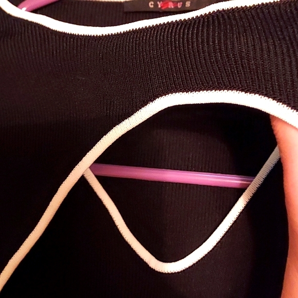 JOHN CYRUS Black Layered Blouse Size L - Picture 3 of 5